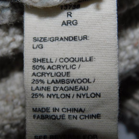 Woolrich Womens L cream beige speckled mock neck Wool Blend Sweater - Picture 5 of 14